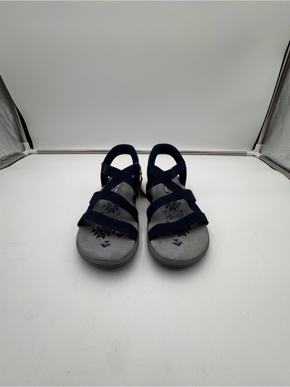 Skechers Slip-Ins Womens Sandals Size 7 Navy NWT Comfort Casual